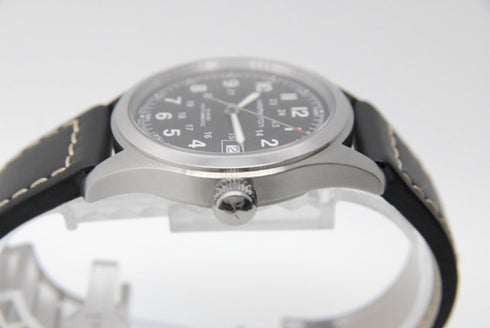 【 BOXED MINT 】 Hamilton Khaki H704551 Black Dial Date AT Men's Watch from JAPAN