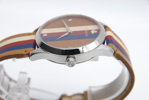 【 MINT w/BOX 】 GUCCI G Timeless 126.4 YA1264078 38mm Multi Color Men's Qz Watch