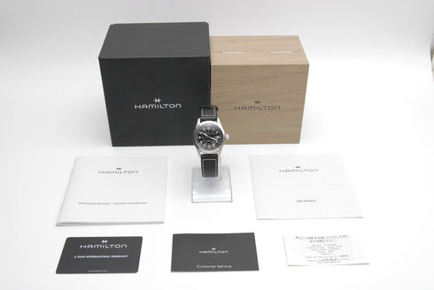 【 BOXED MINT 】 Hamilton Khaki H704551 Black Dial Date AT Men's Watch from JAPAN