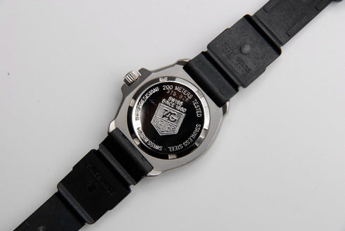 New Battery【 MINT 】 Vintage TAG Heuer Formula 1 375.508 Black Dial QZ from JAPAN