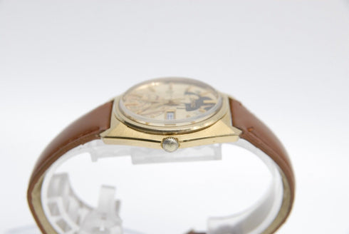 Overhauled 【 EXC+4 】 Vintage Seiko LM 5606-7000 Gold UKIYOE AT Watch from JAPAN