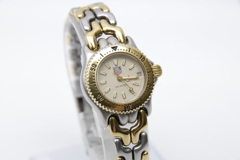 【 N MINT- 】 TAG Heuer S95.708M Day Cream Dial QZ Women's Wrist Watch from JAPAN