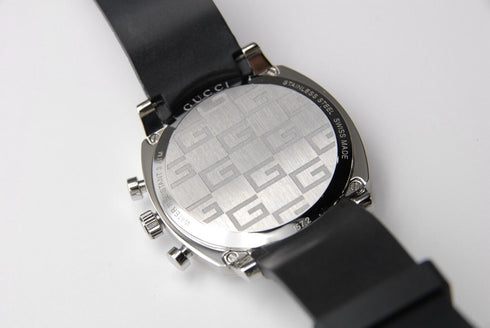 【 MINT 】 Gucci Grip YA157301 157.2 Black Dial QZ Men's Wrist Watch from JAPAN