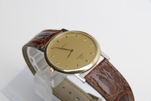 【 MINT 】 OMEGA De Ville Cal.1478 195.2378 32mm Gold Dial Quartz Men's Watch