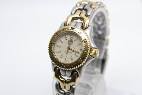 【 N MINT- 】 TAG Heuer S95.708M Day Cream Dial QZ Women's Wrist Watch from JAPAN