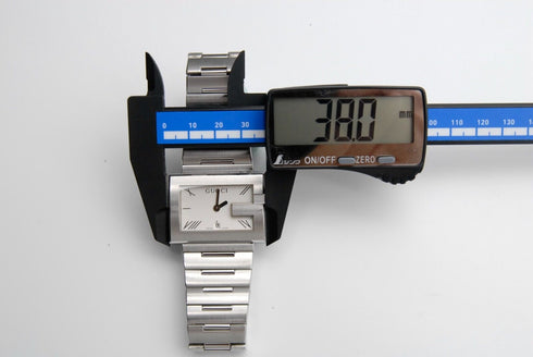 New Battery 【 EXC+5 】 GUCCI 100M Date Silver Dial 38mm Quartz Men's Wrist Watch