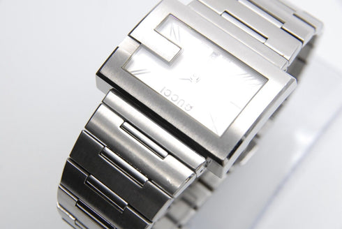 New Battery 【 EXC+5 】 GUCCI 100M Date Silver Dial 38mm Quartz Men's Wrist Watch