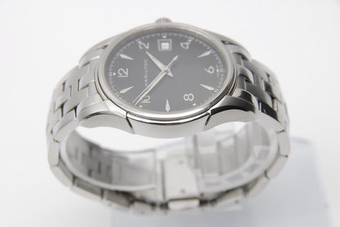【 N MINT- 】 HAMILTON Jazzmaster H324110 37mm Date Black Dial Quartz Men's Watch