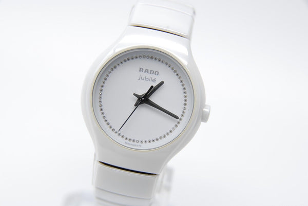 Rare!! 【 N MINT 】 Rado DiaStar Jubile 318.0696.3 White Dial QZ Watch from JAPAN