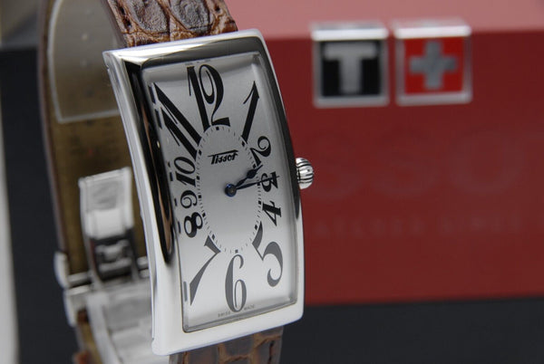 New Batt. 【 BOXED A MINT 】 Tissot Banana T117509A Quartz 26mm Men's Silver Watch