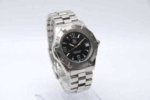 【EXC+5】 TAG Heuer Professional WN1110 Date Black Dial Quartz Men's Watch from JP