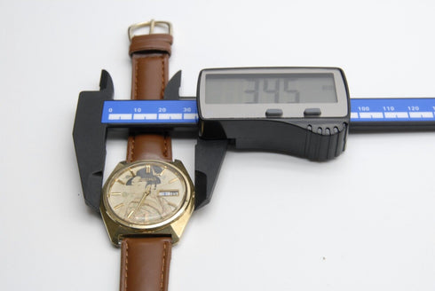 Overhauled 【 EXC+4 】 Vintage Seiko LM 5606-7000 Gold UKIYOE AT Watch from JAPAN