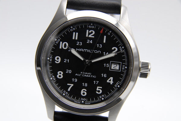 【 BOXED MINT 】 Hamilton Khaki H704551 Black Dial Date AT Men's Watch from JAPAN